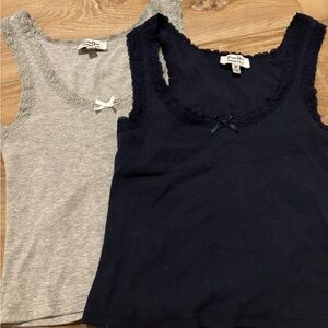 Two tank tops! Navy blue and gray!